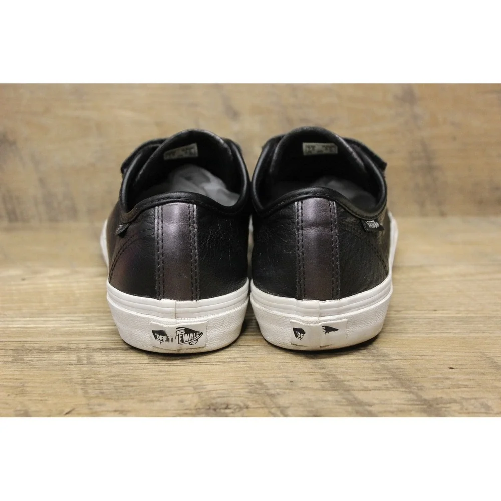 Vans Style 23 V Black Gunmetal Leather Unisex Skate Shoes Men's 7.5 Women's 9‎